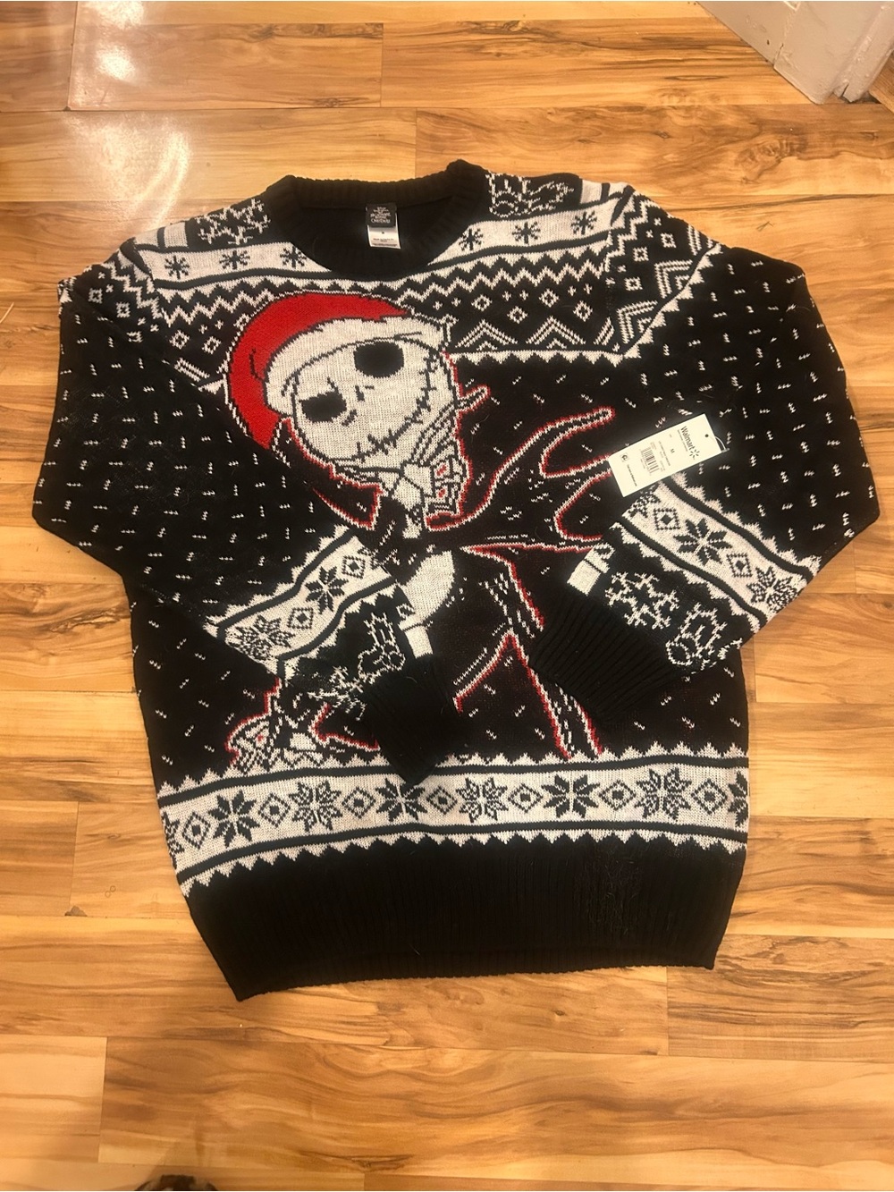 Disney Nightmare Before Christmas Jack Skellington Ugly Christmas Sweater M NWT